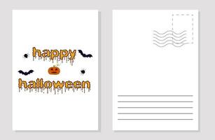 une carte postale modèle pour le Halloween vacances. vecteur
