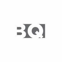 monogramme du logo bq avec modèle de conception de style d'espace négatif vecteur