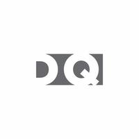 monogramme du logo dq avec modèle de conception de style d'espace négatif vecteur