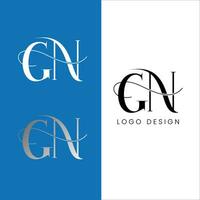 gn initiale lettre logo vecteur