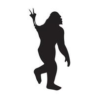 bigfoot silhouette t chemise conception. vecteur illustration.