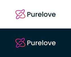 l'amour icône logo conception vecteur modèle