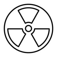 Facile radioactif icône. nucléaire signe. vecteur. vecteur