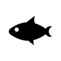 poisson silhouette icône. Fruit de mer. vecteur. vecteur