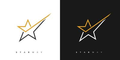unique et moderne étoile façon logo conception vecteur