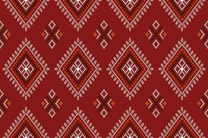 rouge traditionnel ethnique modèle paisley fleur ikat Contexte abstrait aztèque africain indonésien Indien sans couture modèle pour en tissu impression tissu robe tapis rideaux et sarong vecteur