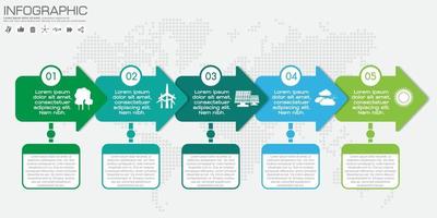 modèle de conception d'infographie de chronologie avec options, diagramme de processus, illustration vectorielle eps10 vecteur