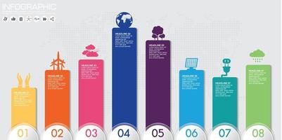 modèle de conception d'infographie de chronologie avec options, diagramme de processus, illustration vectorielle eps10 vecteur