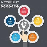 infographie d'illustration numérique 3d abstraite. l'illustration vectorielle peut être utilisée pour la mise en page du flux de travail, le diagramme, les options de nombre, la conception de sites Web. vecteur