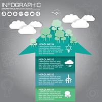 ensemble de modèles de conception d'infographie nature, illustration vectorielle eps10 vecteur