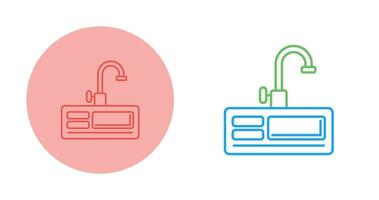 icône de vecteur d'évier de cuisine