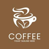 café tasse logo vecteur illustration conception