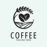 café haricot logo vecteur illustration conception
