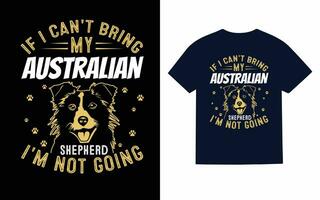 australien berger chien T-shirt conception vecteur