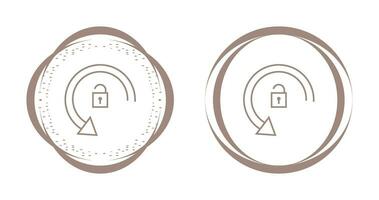 icône de vecteur déverrouillé de rotation