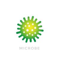 microbe, bactérie, icône, vecteur, logo, isolé, blanc vecteur