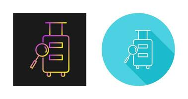 icône de vecteur d'inspection des bagages