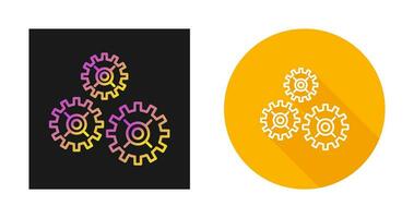 icône de vecteur de plusieurs roues dentées