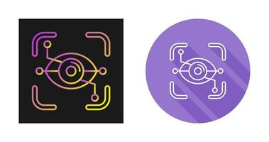 icône de vecteur de reconnaissance des yeux