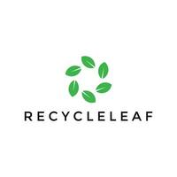recycler vert feuille logo conception vecteur