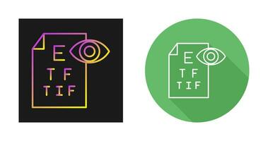 icône de vecteur de test oculaire