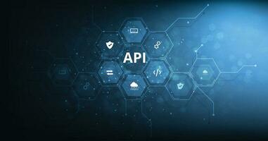 application programmation interface api concept. vecteur