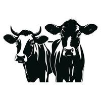 vaches silhouette logo vecteur