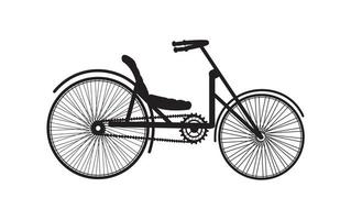 vieux vélo vintage silhouette rétro vecteur