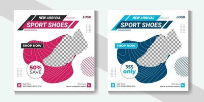 collection exclusive, chaussures pour hommes, chaussures de mode, conception de publications sur les réseaux sociaux vecteur