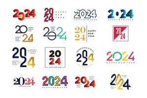 ensemble de paquet 2024 logo conception élément avec Créatif moderne concept vecteur