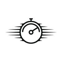 vite l'horloge vecteur icône, vite un service icône, rapide et rapide visage horloge, vite livraison signe vecteur avec minuteur, temps la gestion système, opportun service, date limite concept affaires idée éléments