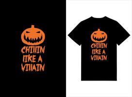 Chillin comme une scélérat Halloween T-shirt conception vecteur