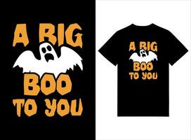 une gros huer à vous Halloween T-shirt conception vecteur