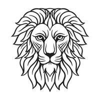 Lion tête main tiré des illustrations pour le conception de vêtements, autocollants, tatouage etc vecteur