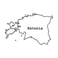 Estonie carte icône vecteur
