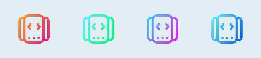 glissière ligne icône dans pente couleurs. bar contrôle panneaux vecteur illustration.