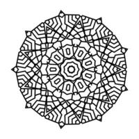 mandala art pour coloration livre. nettoyer décoratif rond ornement. Oriental modèle, vecteur illustration coloration livre page. circulaire modèle dans forme de mandala pour henné, Mehndi, tatouage, décoration.