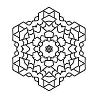 mandala art pour coloration livre. nettoyer décoratif rond ornement. Oriental modèle, vecteur illustration coloration livre page. circulaire modèle dans forme de mandala pour henné, Mehndi, tatouage, décoration.