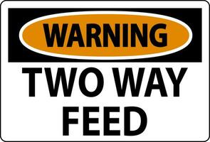 avertissement signe deux façon alimentation vecteur