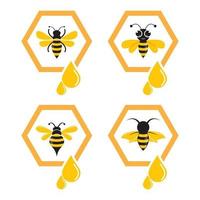 images de logo d'abeille vecteur