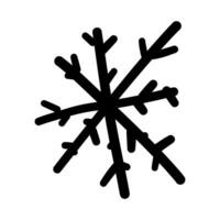 flocon de neige hiver du froid Noël griffonnage icône ligne vecteur