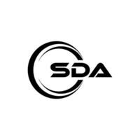 sda logo conception, inspiration pour une unique identité. moderne élégance et Créatif conception. filigrane votre Succès avec le frappant cette logo. vecteur