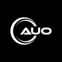 auo logo conception, inspiration pour une unique identité. moderne élégance et Créatif conception. filigrane votre Succès avec le frappant cette logo. vecteur