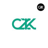 lettre czk monogramme logo conception vecteur