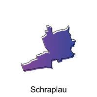 schraplau ville carte illustration. simplifié carte de Allemagne pays vecteur conception modèle