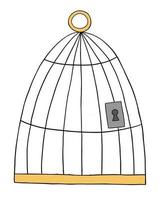 illustration de vecteur de dessin animé de cage à oiseaux
