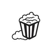 pop corn icône vecteur isolé, logo conception illustration