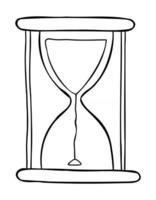 illustration vectorielle de dessin animé de montre de sable nouvellement démarrée vecteur