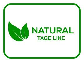 blanc Contexte Naturel tage ligne logo, Naturel tage ligne vecteur logo ou icône