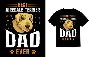 airedale chien T-shirt conception vecteur